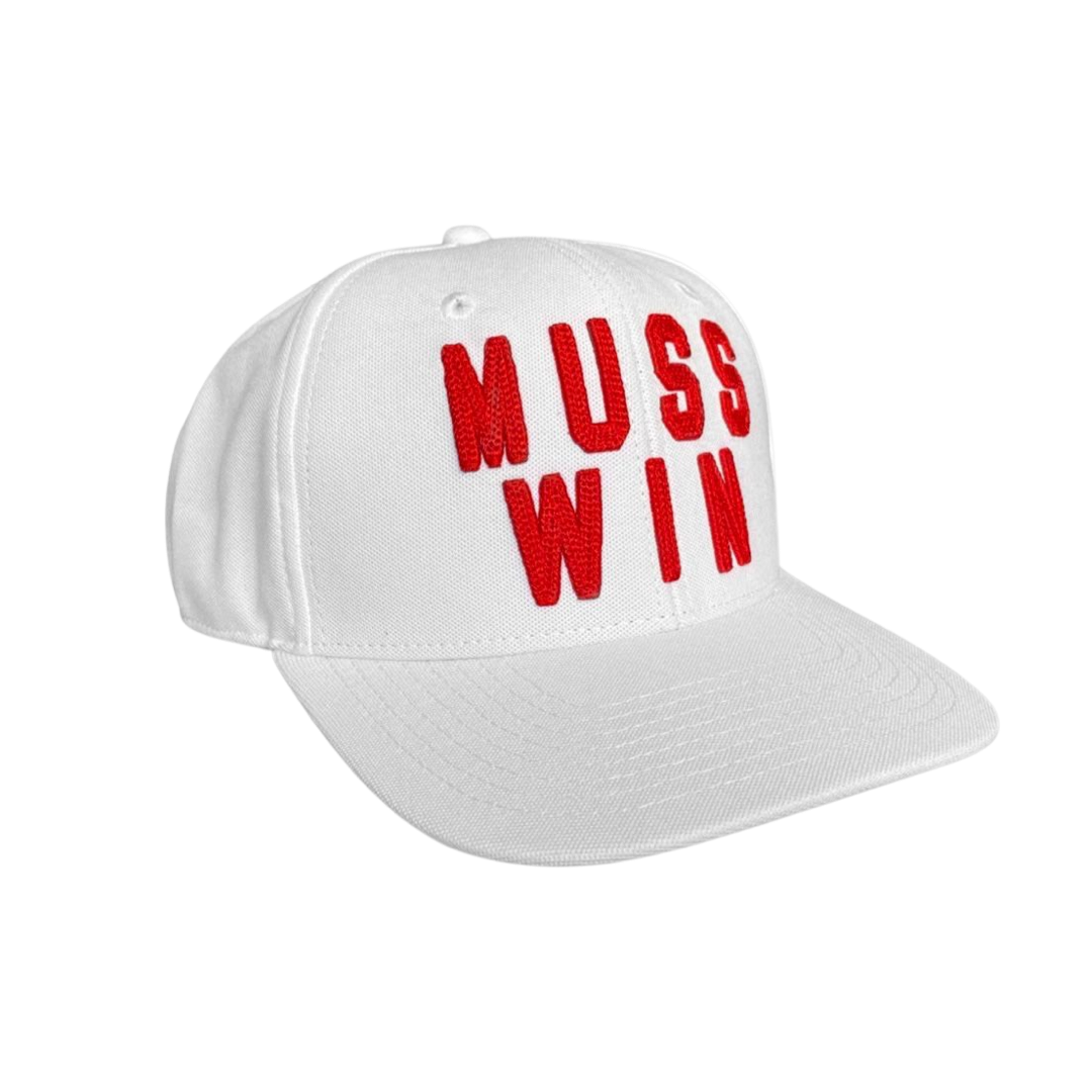 MUSS WIN- White - Snapback - Flat Bill