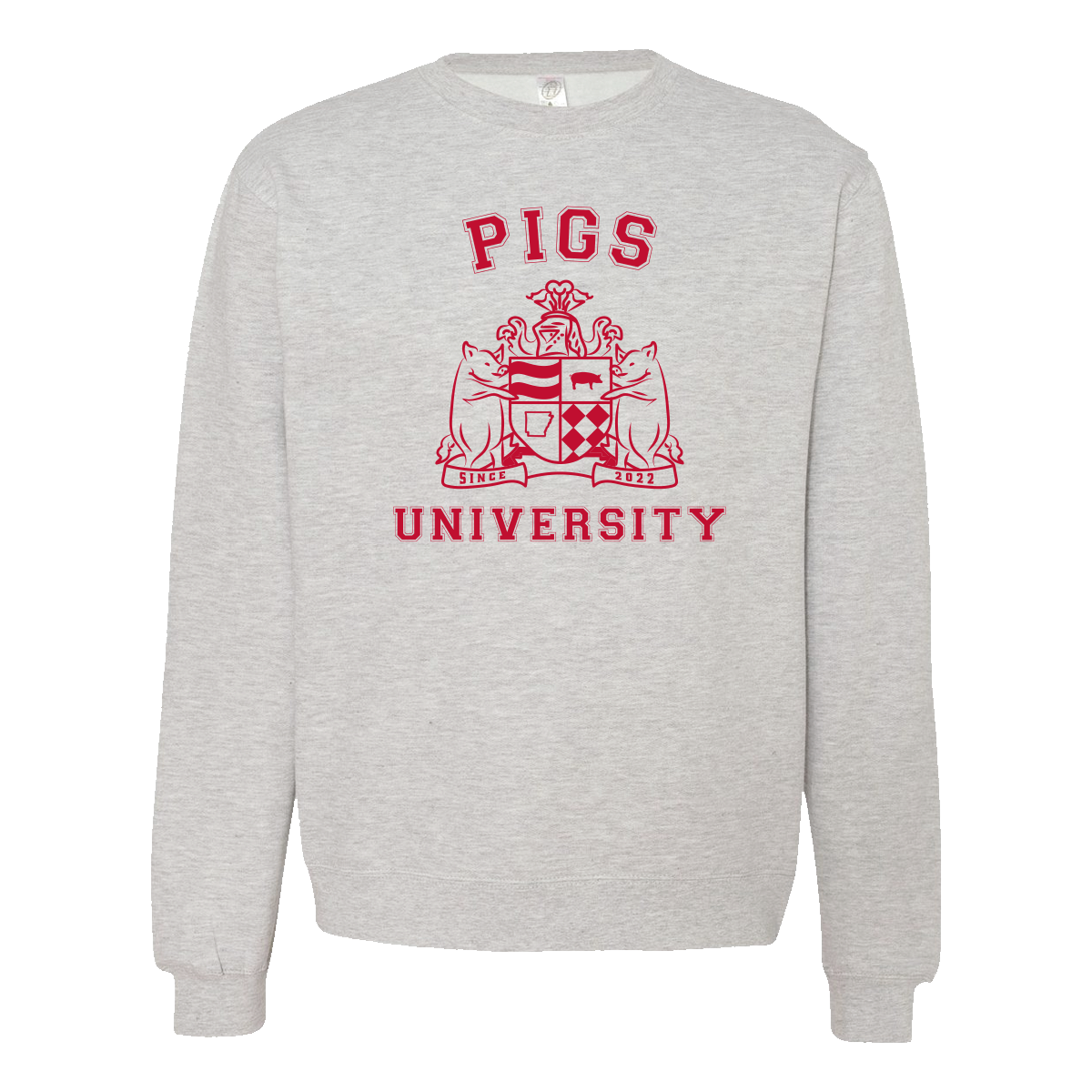 PIGS University Crewneck- Grey