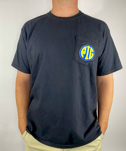 Circle PIG logo Pocket Tee - Black
