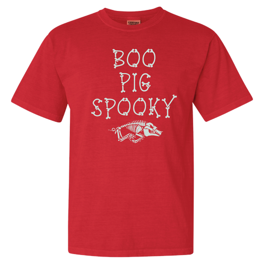 BOO PIG SPOOKY- Red with Glow ink