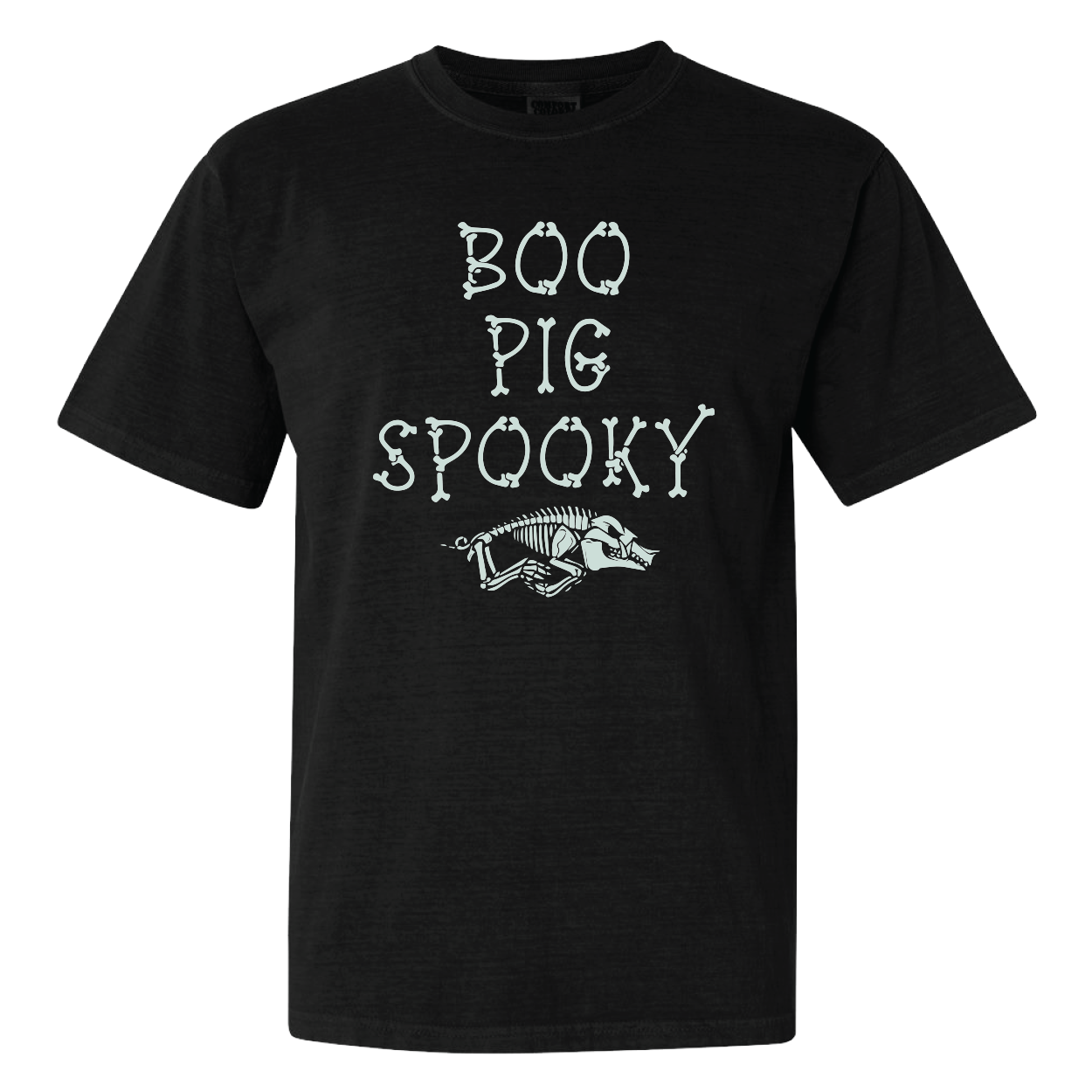 BOO PIG SPOOKY- Black with Glow ink