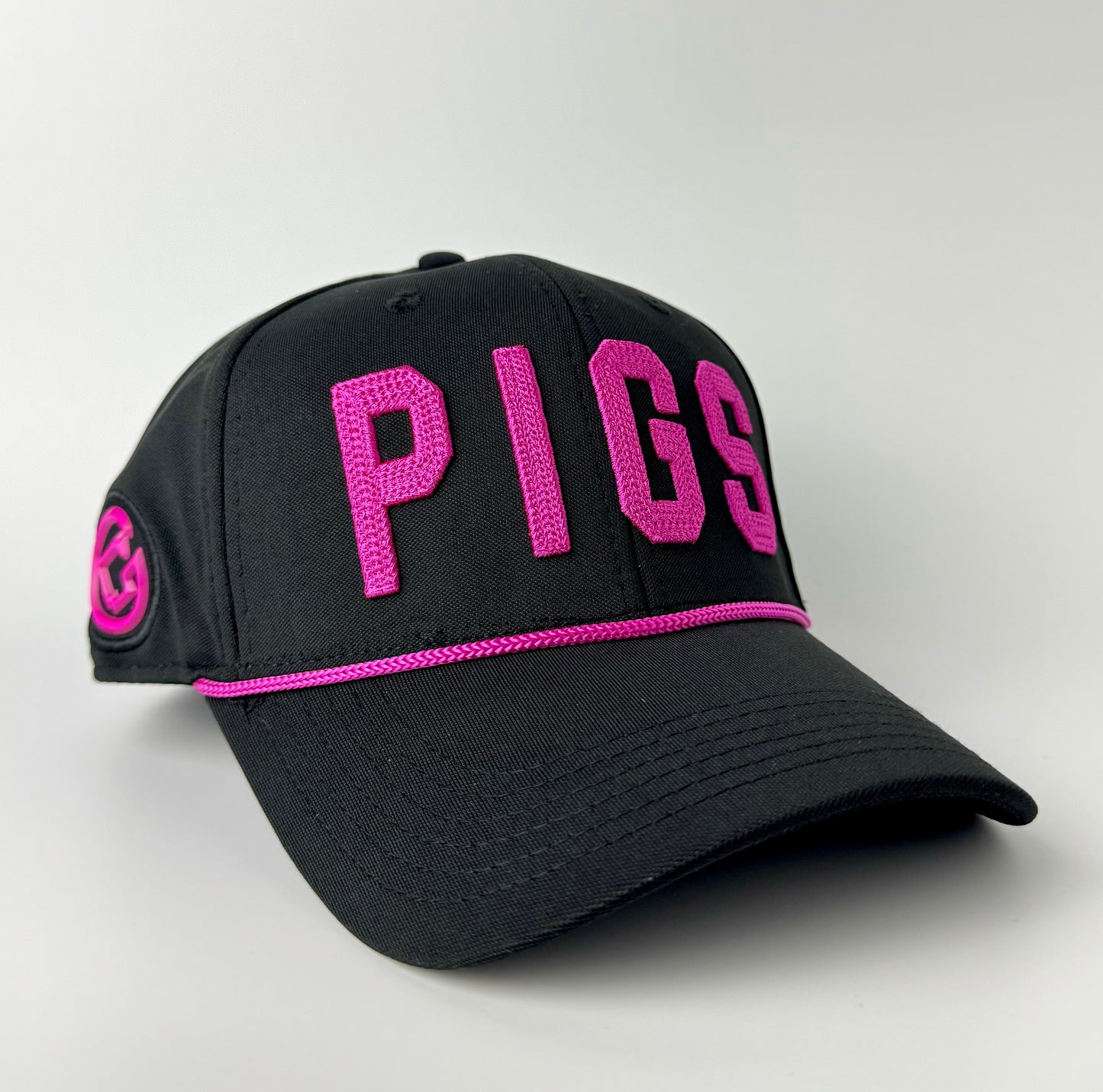 "OG" PIGS -Black with Bubblegum - Snapback - Curved Bill