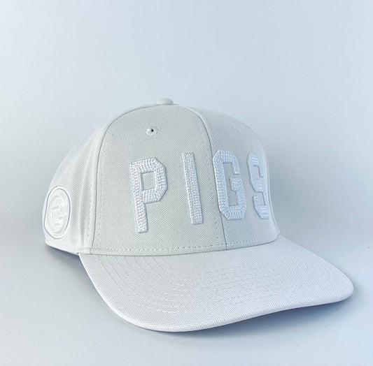 The MONOCHROMATIC "OG" PIGS - White - Snapback - Flat Bill