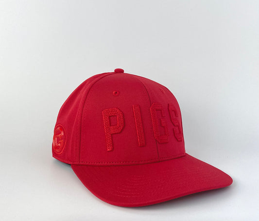 The MONOCHROMATIC "OG" PIGS - Red - Snapback - Flat Bill