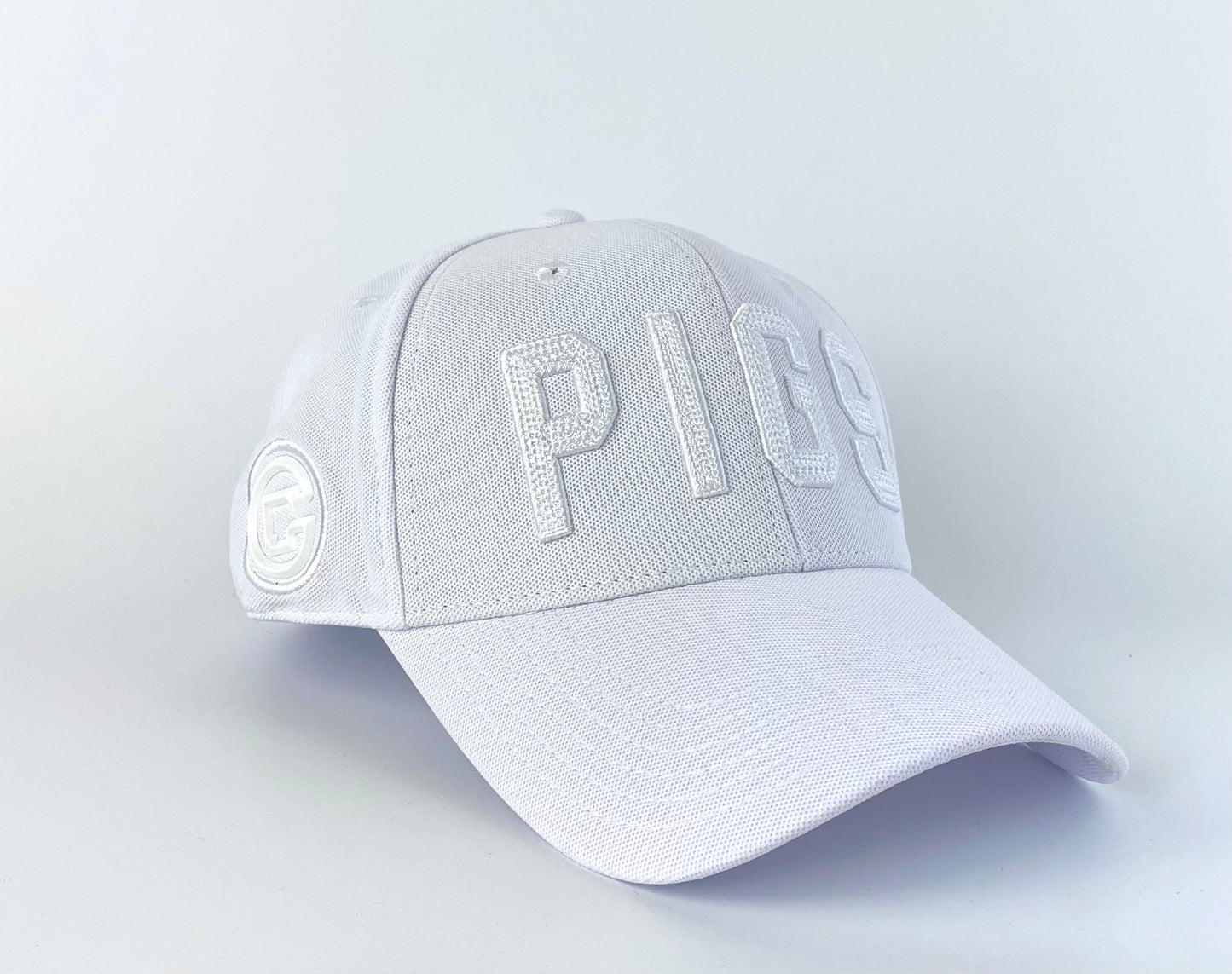 The MONOCHROMATIC "OG" PIGS - White - Snapback - Curved Bill