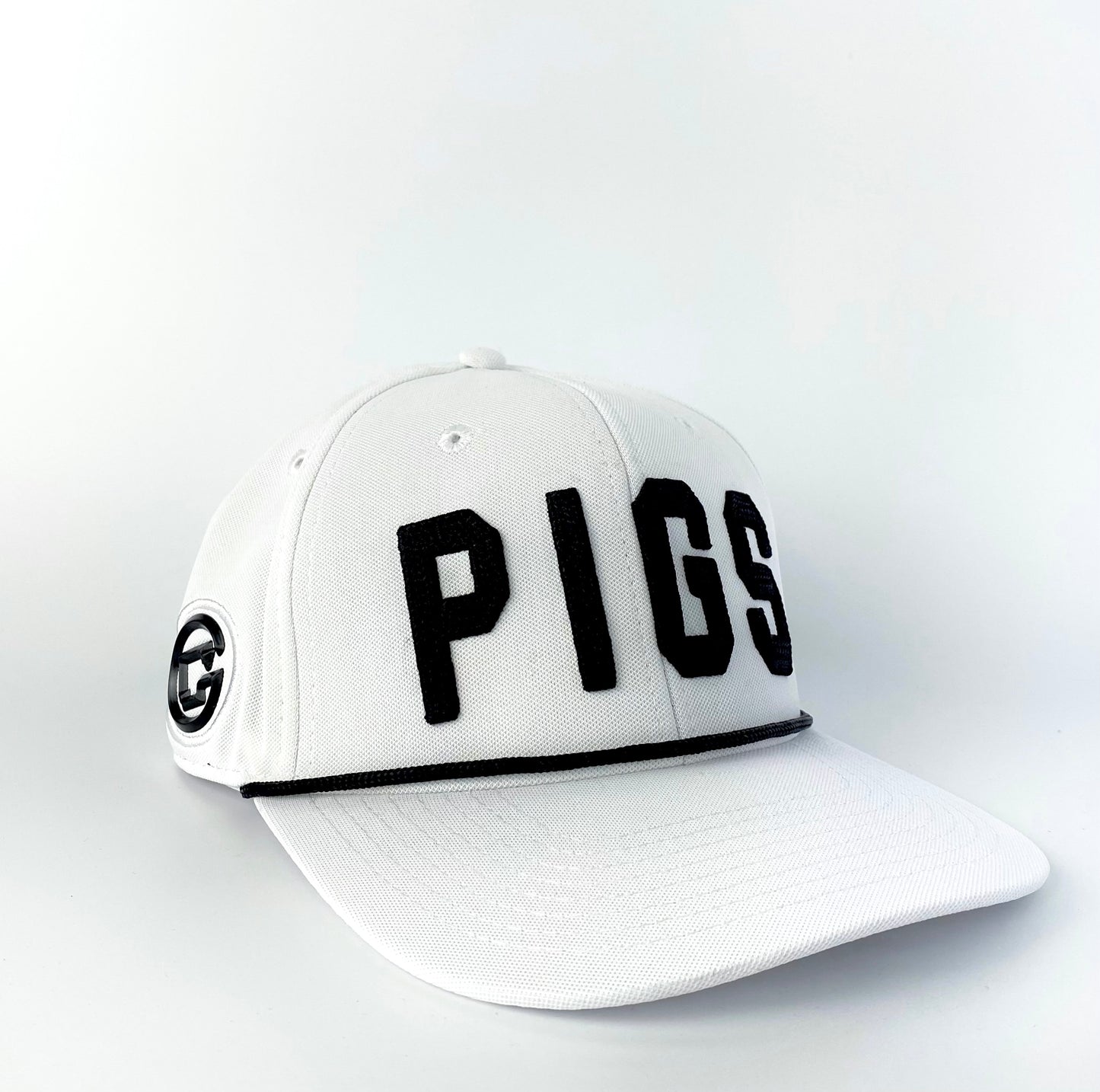 "OG" PIGS - White with Black - Snapback - Flat Bill