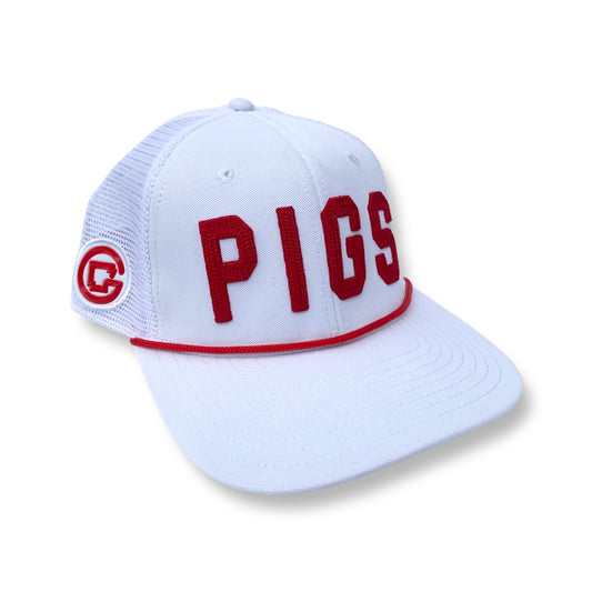 PIGS 2.0 Mesh - WHITE Flat Bill