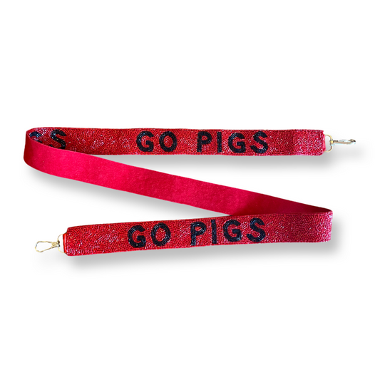 Go Pigs Strap Red with Black