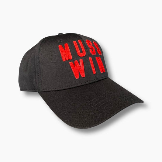 MUSS WIN- Black - Snapback - Curved Bill